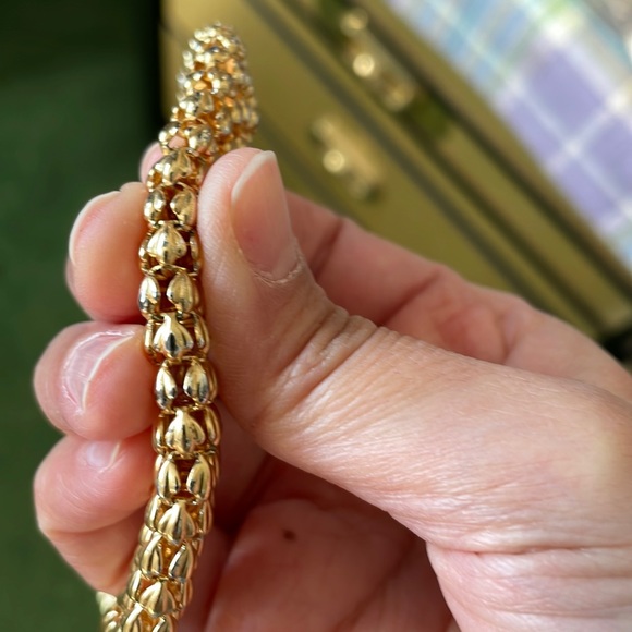 💫💫💫Turquoise necklace, Fossil silver studs, costume gold necklace 💫💫💫💫 - Picture 7 of 8